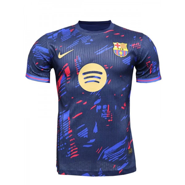Barcelona maillot de football édition spéciale pour adulte bleu marine doré kit d'entraînement pour homme, haut de sport 2025-2026