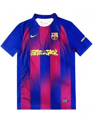Barcelona maillot de football travis scott domicile pour adulte uniforme de football bleu et rouge pour homme haut de sport 2025-2026