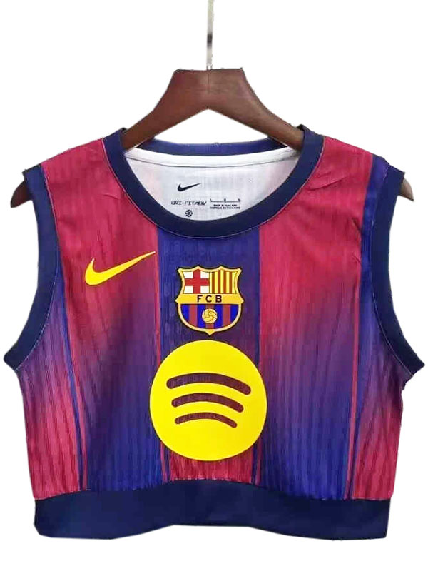 Barcelona gilet de yoga à domicile pour femmes maillot de football premier uniforme féminin vêtements de sport pour dames haut court de football pour filles 2025-2026