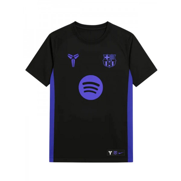 Barcelona x Kobe Bryant maillot de football d'avant-match pour adulte uniforme d'entraînement noir pour homme haut de sport 2025-2026