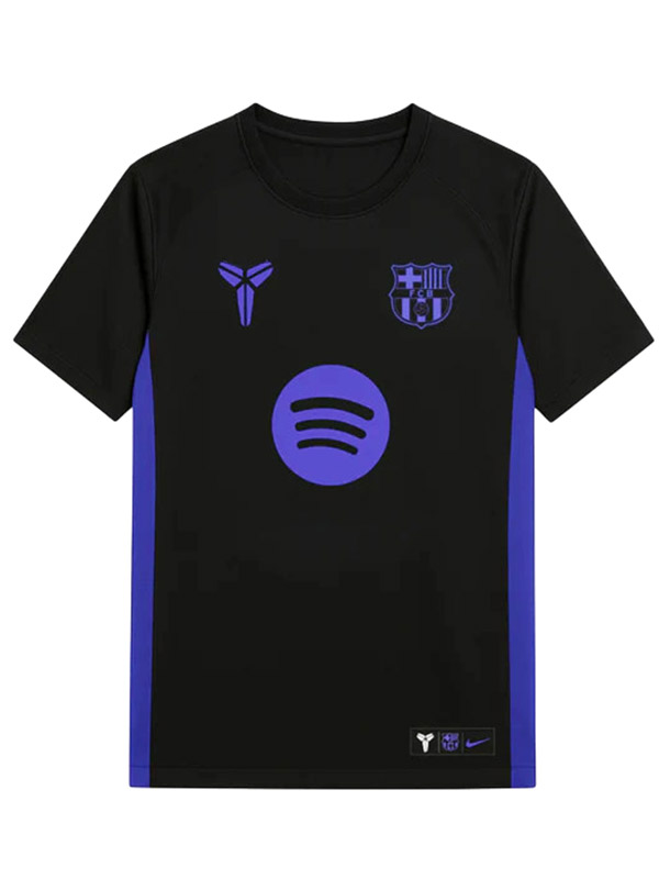 Barcelona x Kobe Bryant maillot de football d'avant-match pour adulte uniforme d'entraînement noir pour homme haut de sport 2025-2026