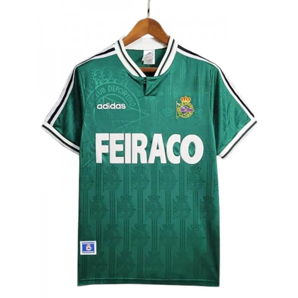 Deportivo de La Coruña maillot rétro extérieur uniforme de football vintage pour hommes deuxième kit de football haut de sport chemise 1998-1999