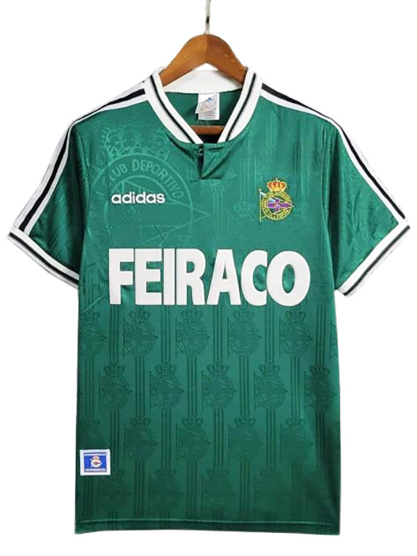 Deportivo de La Coruña maillot rétro extérieur uniforme de football vintage pour hommes deuxième kit de football haut de sport chemise 1998-1999