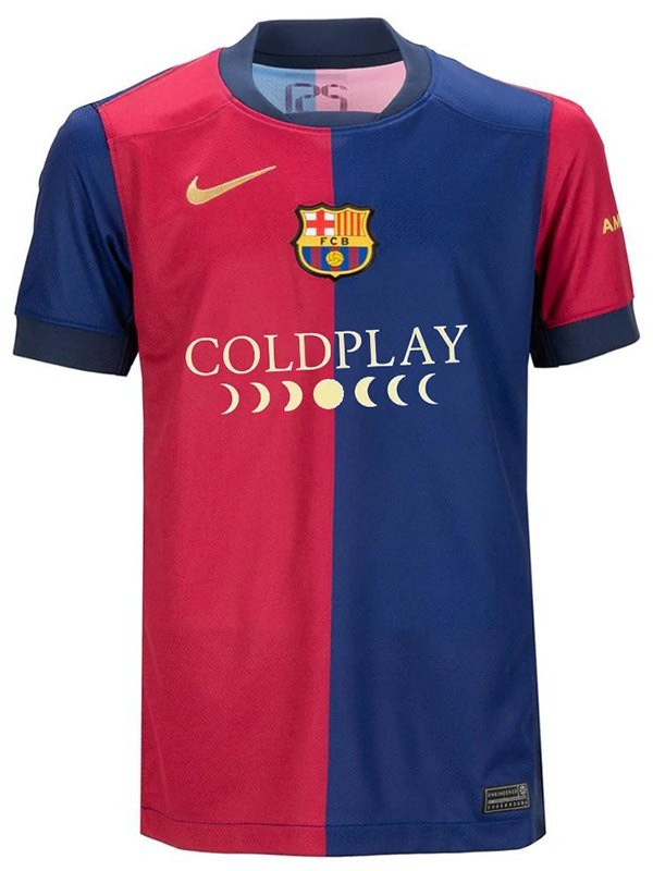 FC Barcelona x Coldplay maillot domicile uniforme de football pour hommes premier kit de football hauts chemise de sport 2024-2025