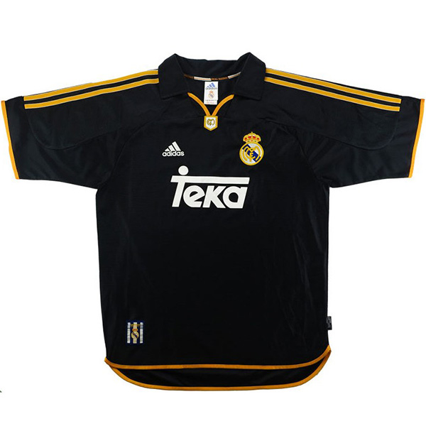 Real madrid extérieur deuxième maillot rétro maillot de football pour hommes de l'uniforme de football 1999-2001