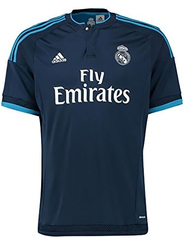 Real madrid maillot rétro extérieur uniforme de football vintage pour hommes deuxième kit de football haut de sport chemise 2015-2016