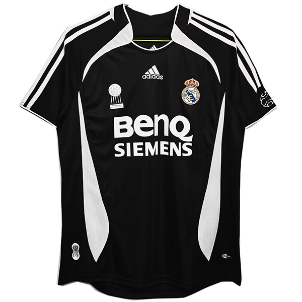 Real madrid maillot rétro uniforme vintage kit de football pour hommes hauts de sport chemise 2006-2007