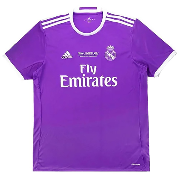 Real Madrid extérieur UCL final maillot rétro Cristiano Ronaldo deuxième uniforme de football kit de football pour hommes chemise haute 2016-2017