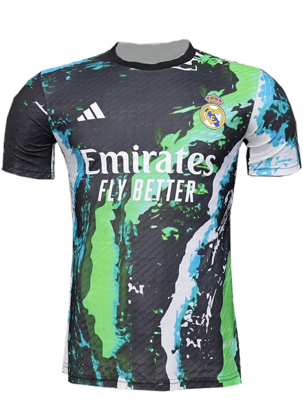 Real madrid maillot de football noir et vert pour adulte uniforme d'entraînement spécial vêtements de sport pour hommes haut de football chemise de sport 2025-2026