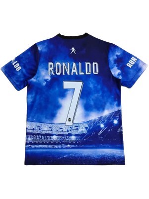Real madrid maillot de football C. Ronaldo 7 édition spéciale bleu pour adulte uniforme de football pour homme tenue de sport bleu sarcelle haut 2025-2026