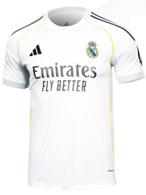Real madrid maillot domicile uniforme de football pour hommes premier kit de football hauts chemise de sport 2025-2026