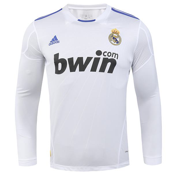 Real madrid home retro soccer jersey long sleeve sportwear men's soccer shirt football sport t-shirt 2010-2011