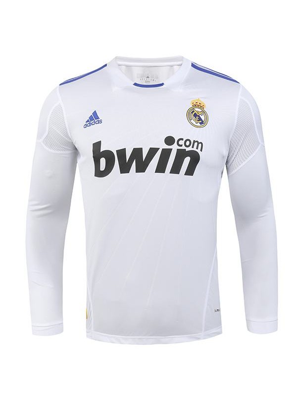 Real madrid home retro soccer jersey long sleeve sportwear men's soccer shirt football sport t-shirt 2010-2011
