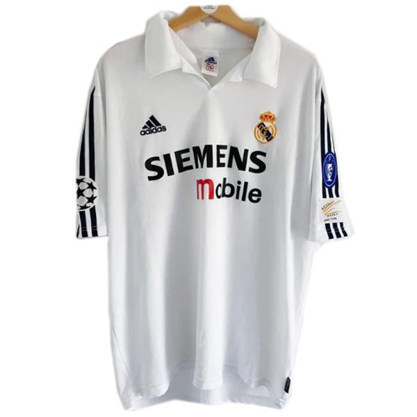 Real madrid home retro soccer jersey maillot match men's first sportwear football shirt 2003