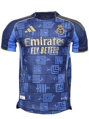Real madrid maillot de football bleu marine pour adulte uniforme d'entraînement spécial bleu vêtements de sport pour hommes haut de football chemise de sport 2025-2026
