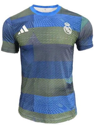Real madrid maillot de football bleu pour adulte uniforme d'entraînement vêtements de sport haut de football chemise de sport 2025-2026