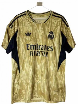 Real madrid maillot de football édition spéciale pour adulte uniforme de football doré kit de football pour hommes haut chemise de sport 2025-2026