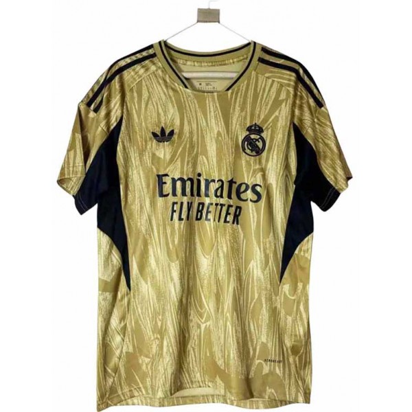 Real madrid maillot de football édition spéciale pour adulte uniforme de football doré kit de football pour hommes haut chemise de sport 2025-2026