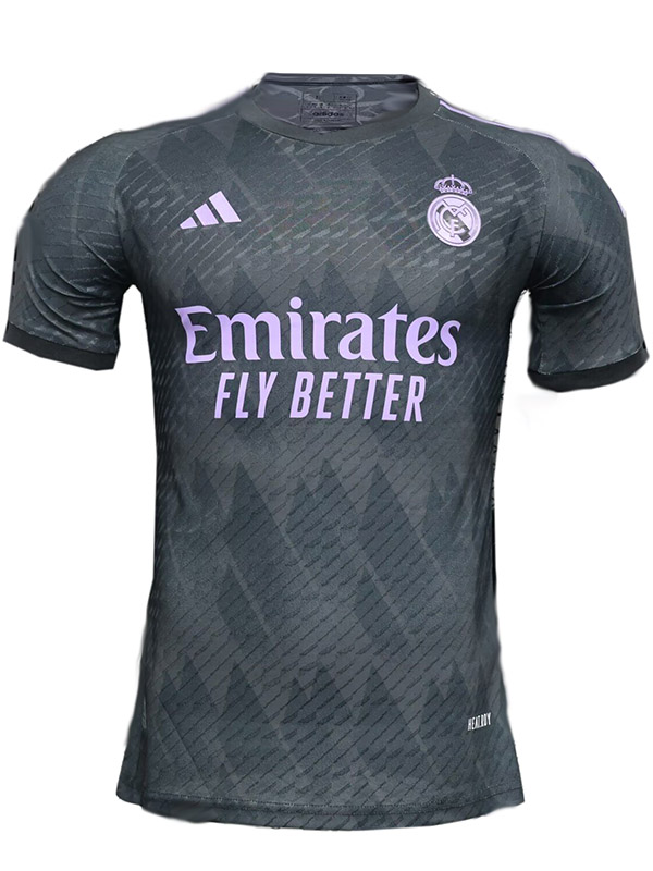 Real Madrid édition spéciale maillot version joueur uniforme de football kit de football pour hommes hauts chemise noire de sport 2024-2025