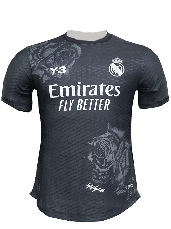 Real madrid edition spéciale maillot de joueur uniforme de football kit de football noir pour hommes hauts chemise de sport 2024-2025