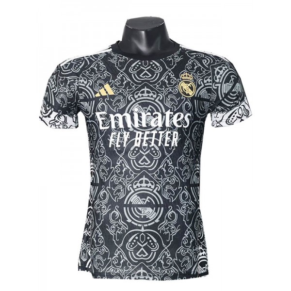 Real Madrid édition spéciale maillot de joueur uniforme de football vêtements de sport noirs pour hommes kit de football chemise haute 2024-2025