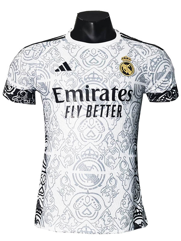 Real Madrid maillot de joueur édition spéciale uniforme de football haut de maillot de football sportswear blanc homme 2024-2025