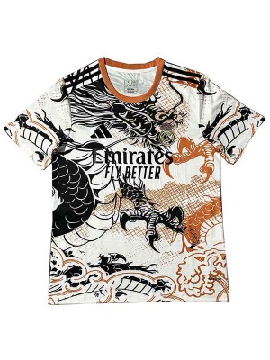 Real madrid maillot de football spécial dragon noir et marron pour adulte tenue de sport pour homme haut de football 2025-2026
