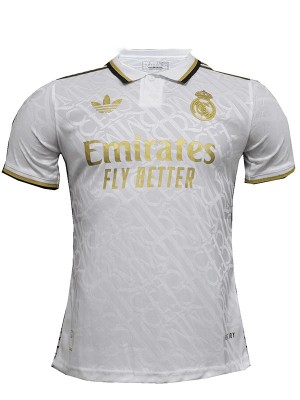 Real madrid maillot de football bleu version spéciale joueur uniforme vêtements de sport pour hommes kit de football haut chemise 2024-2025