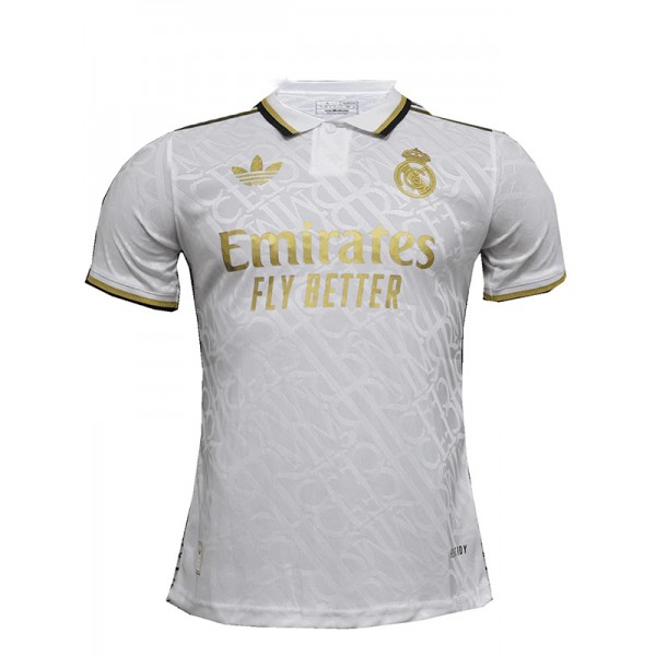 Real madrid maillot de football bleu version spéciale joueur uniforme vêtements de sport pour hommes kit de football haut chemise 2024-2025