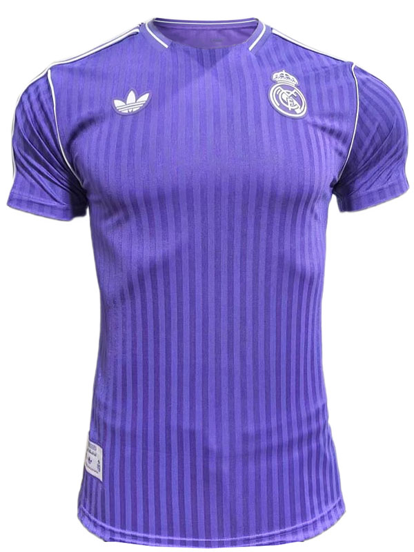 Real madrid maillot violet d'entraînement pour hommes vêtements de sport de football chemise de sport 2025-2026