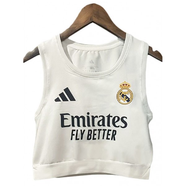 Real madrid débardeur de yoga pour femme maillot de football féminin uniforme de football féminin vêtements de sport pour femme haut court de football féminin 2025-2026
