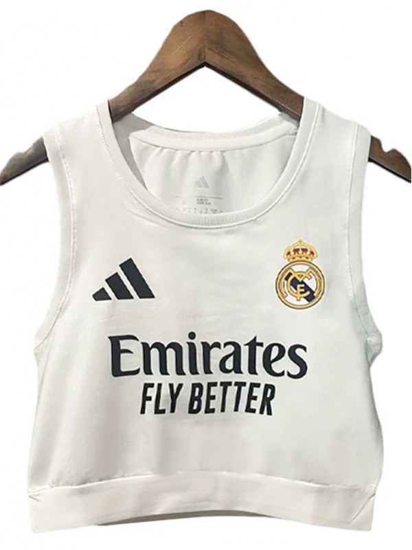 Real madrid débardeur de yoga pour femme maillot de football féminin uniforme de football féminin vêtements de sport pour femme haut court de football féminin 2025-2026