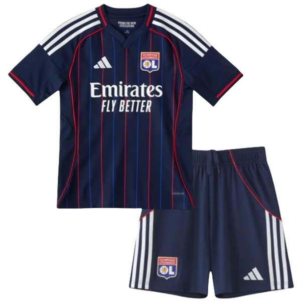 Olympique lyon away kids kit childrens jersey 2025-2026