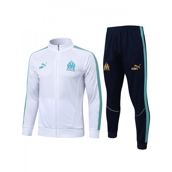 Olympique de Marseill jacket mens white training tracksuit 2025-2026