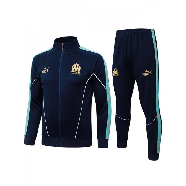 Olympique de Marseille jacket mens dark blue training tracksuit 2025-2026