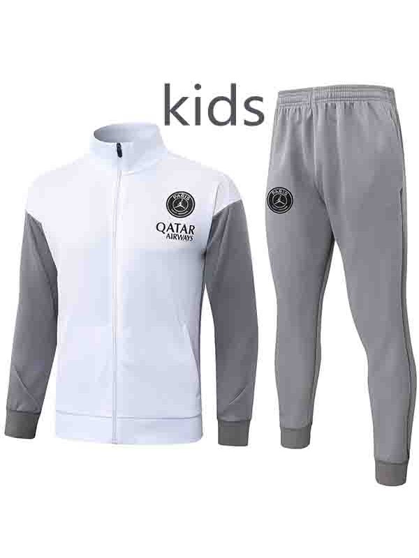 Jordan paris saint-germain kids jacket children training white tracksuit 2026-2027