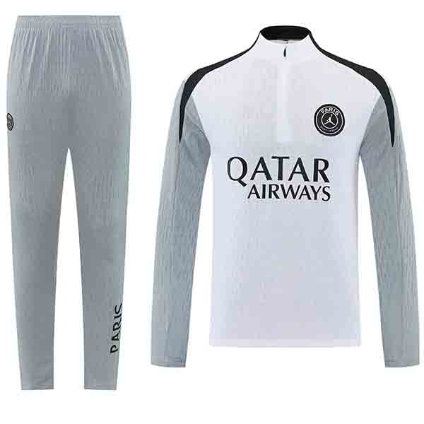 Jordan paris saint-germain tracksuit mens white gray training kit 2026-2027