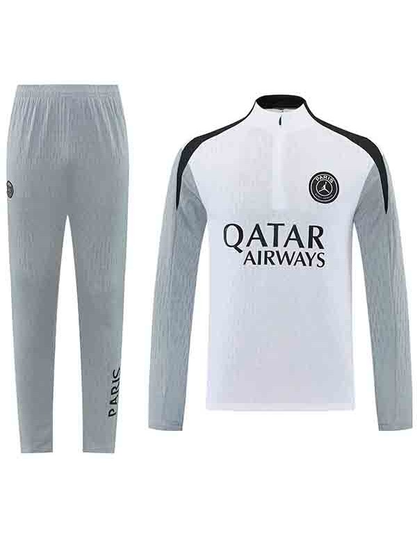 Jordan paris saint-germain tracksuit mens white gray training kit 2026-2027