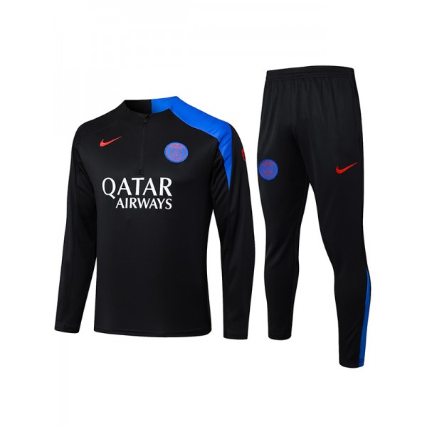 Paris saint-germain tracksuit mens black blue training kit 2025-2026