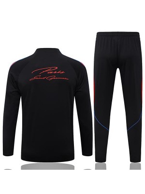 Paris saint-germain tracksuit mens black red training kit 2026-2027