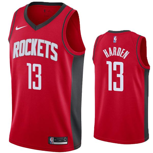 Men's Houston Rockets13 James Harden Red Basketball Swingman Jersey 2019