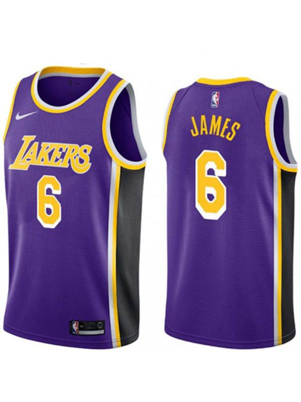 Men's Nba Lakers 6 LeBron James Basketball Statement Jersey Violet 2019/2020