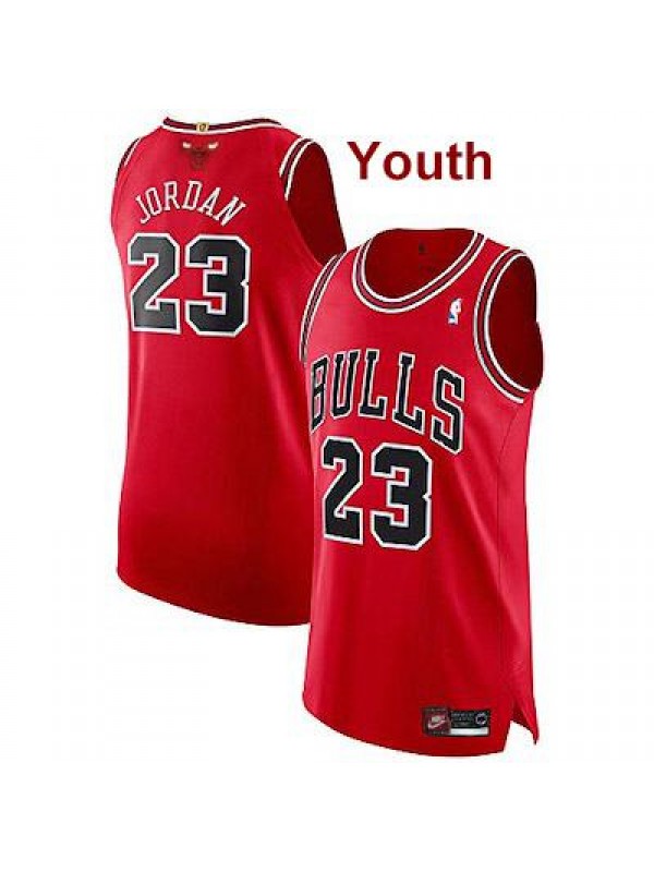 Youth Chicago Bulls #23 Michael Jordan Children Basketball Kids Jersey Red