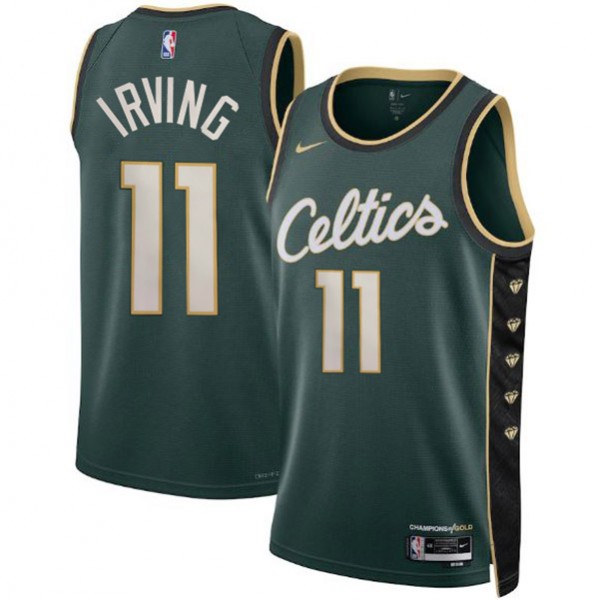 Boston Celtics city edition swingman jersey 11# Irving men's basketball green uniform swingman limited kit shirt 2022-2023