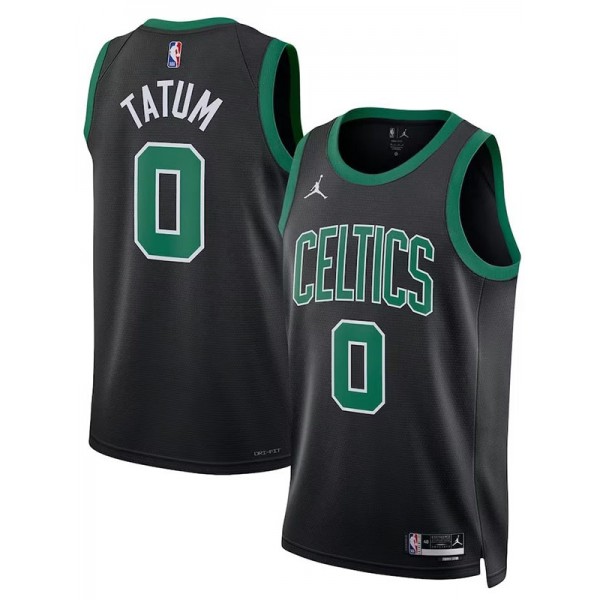 Boston Celtics Jayson Tatum 0 maillot uniforme de basket-ball de la 75e ville noir swingman kit édition limitée 2023