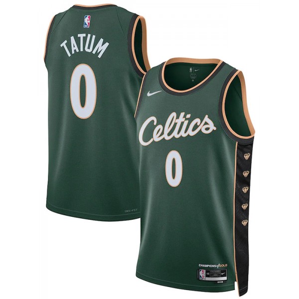 Boston Celtics Jayson Tatum 0 maillot vert ville uniforme de basket-ball swingman kit édition limitée 2023