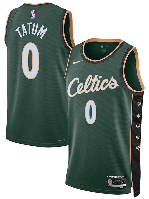 Boston Celtics Jayson Tatum 0 maillot vert ville uniforme de basket-ball swingman kit édition limitée 2023