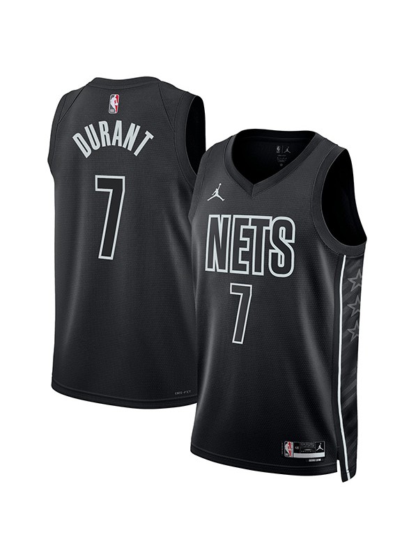 Brooklyn Nets city jersey jordan basketball 7# Kevin Durant uniform swingman limited edition kit all black shirt 2022-2023