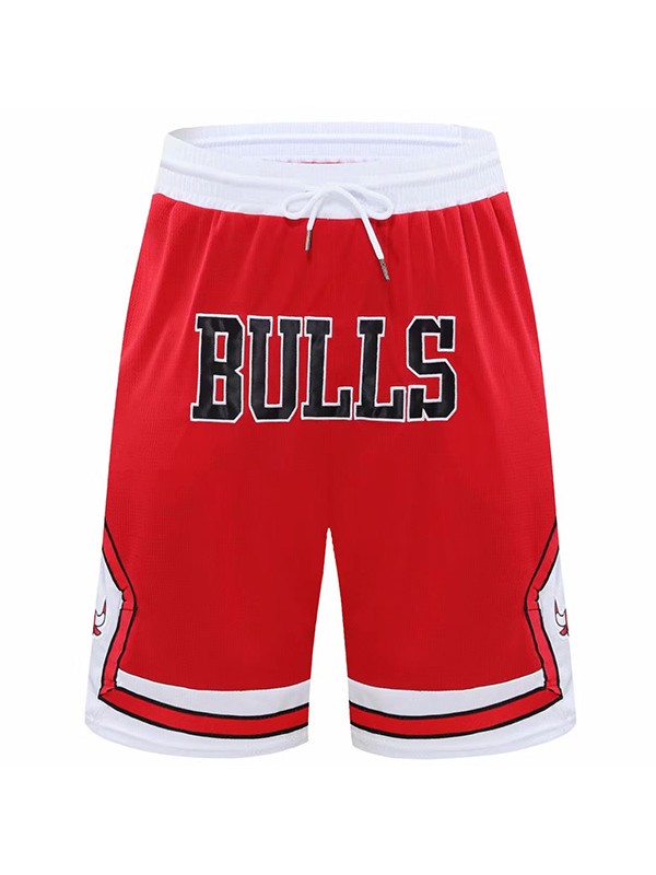 Bulls Champion Edition Basketball Uniforms Retro Shorts Red