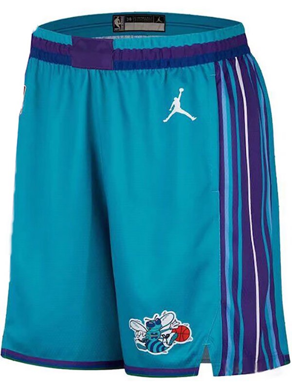 Charlotte Hornets édition maillot indigo swingman short de basket-ball pour hommes kit bleu sarcelle